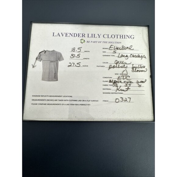 Everlane Women's S Long Cardigan Sweater Green Alpaca Blend EUC - Picture 12 of 12